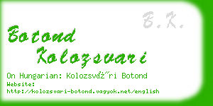 botond kolozsvari business card